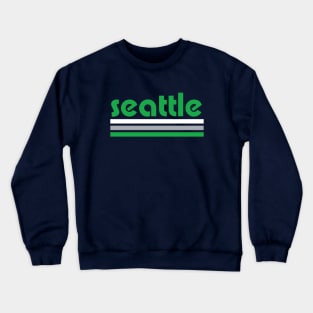 Retro Seattle Stripes Crewneck Sweatshirt